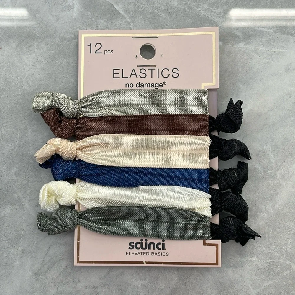 Scunci Elastics No Damage Knotted Hair Ties Ponytail Holders
